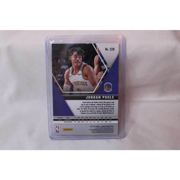Jordan Poole Mosaic Rookie Card Panini #228 - Picture 2 of 2